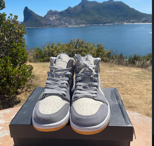 Air Jordan 1 Mid “Cement Grey/Sail/Gum” – Premium Suede